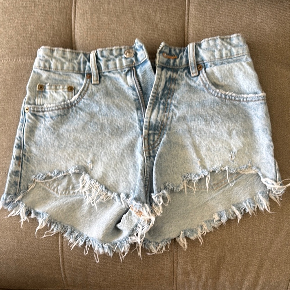 Zara Light Blue Denim Shorts